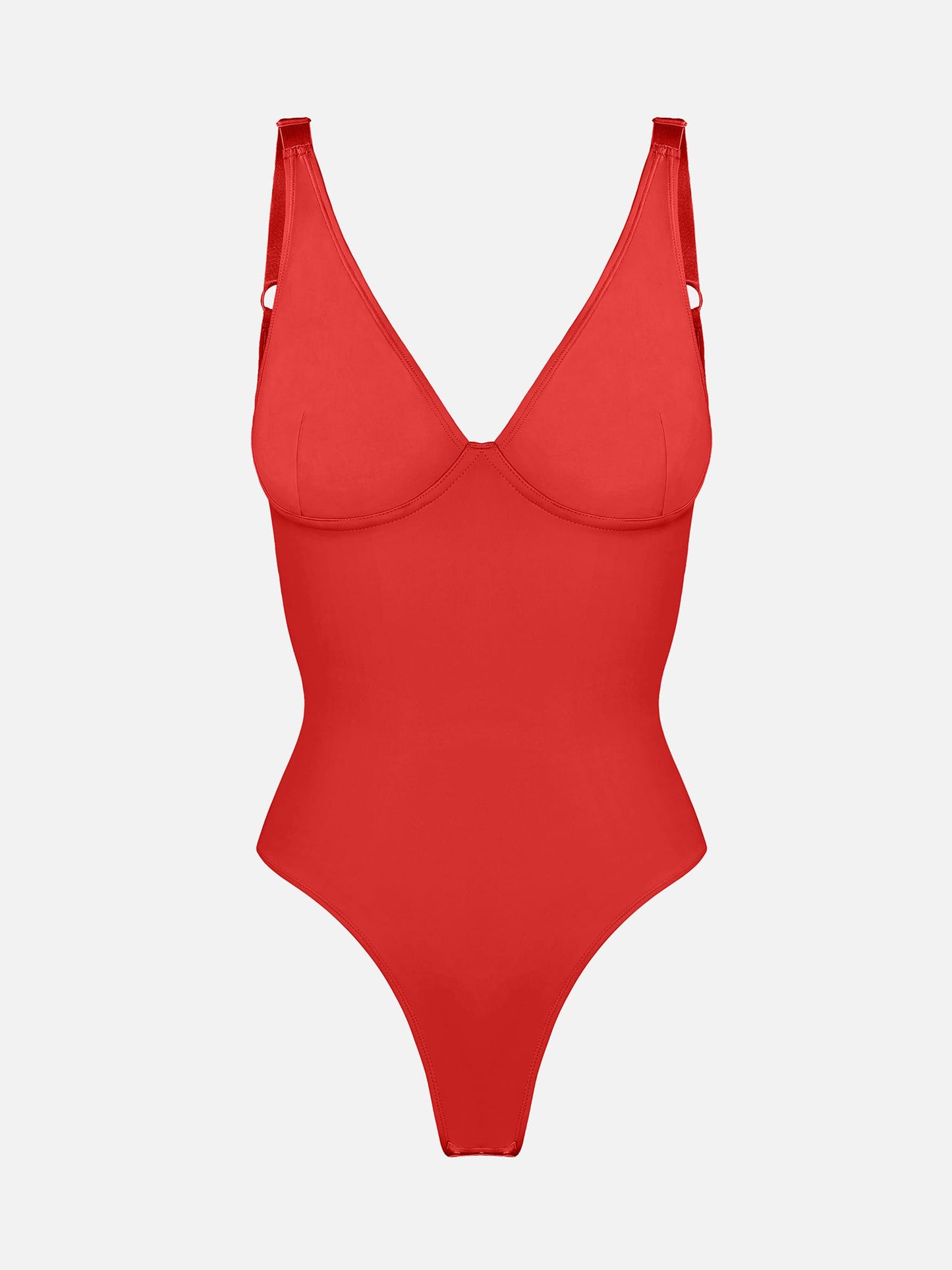 V Neck Tummy Control Shaping Bodysuit