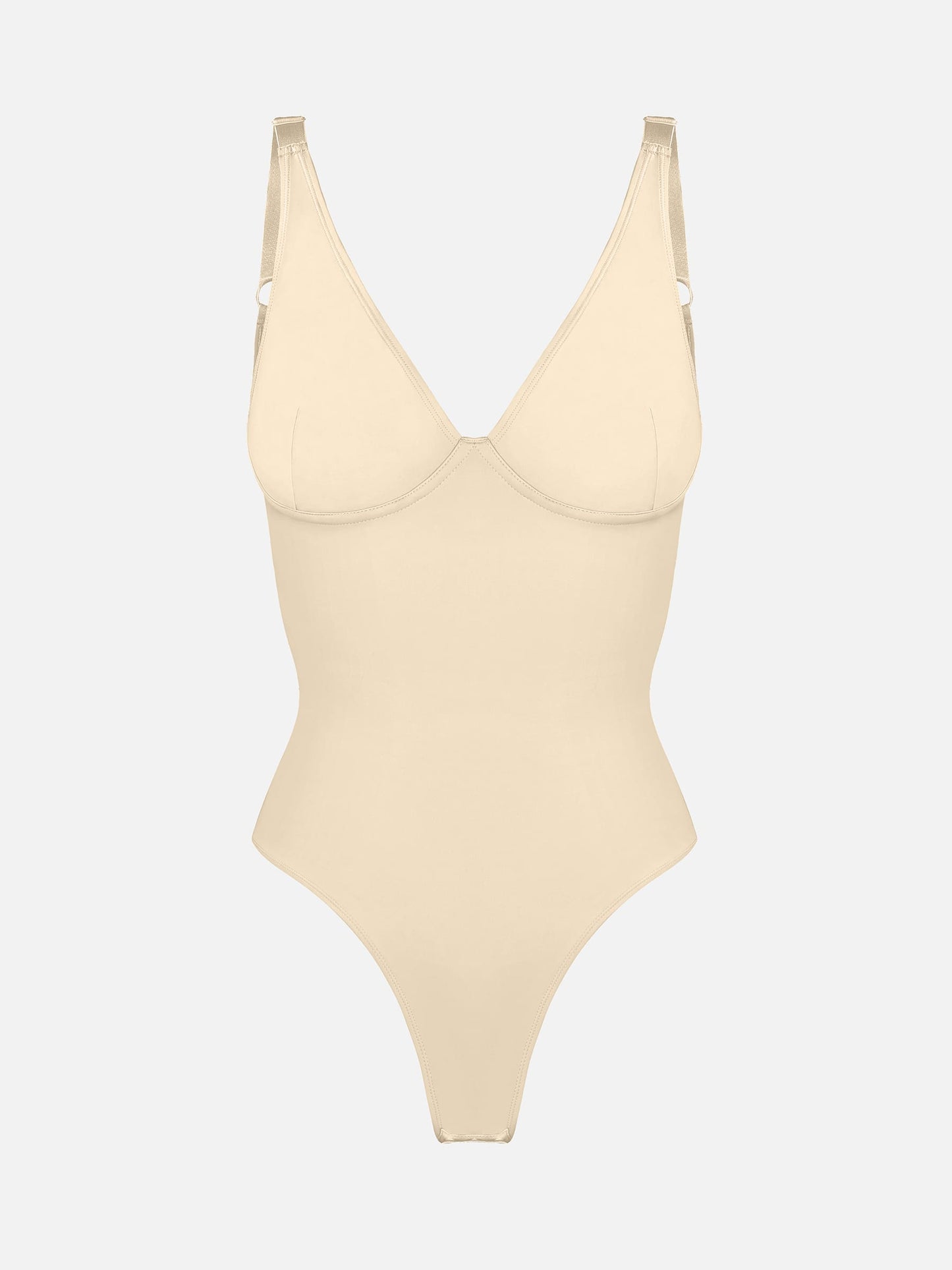 V Neck Tummy Control Shaping Bodysuit