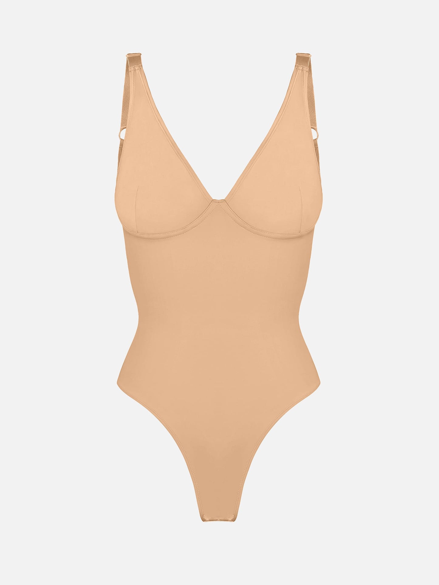 V Neck Tummy Control Shaping Bodysuit