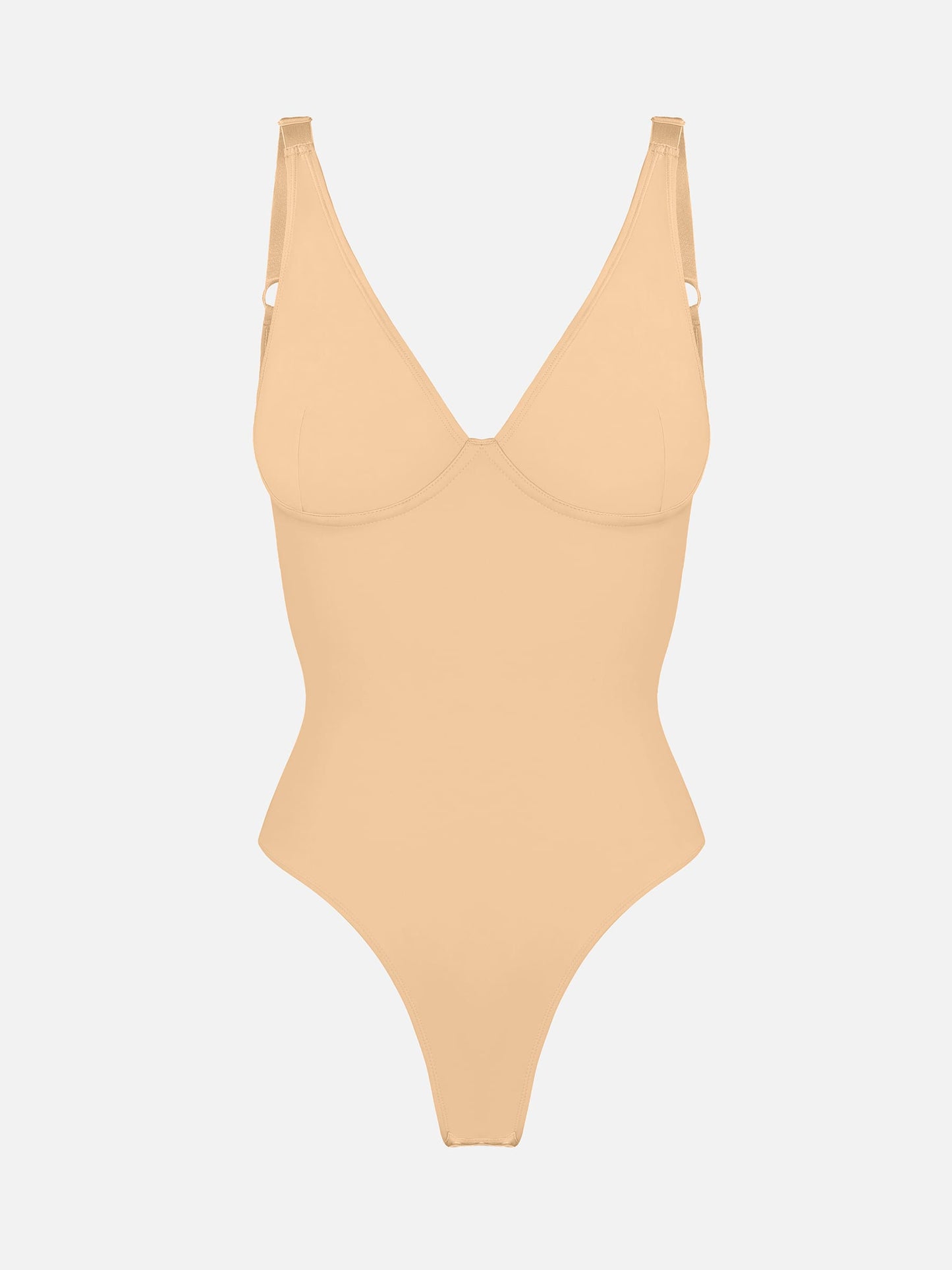 V Neck Tummy Control Shaping Bodysuit