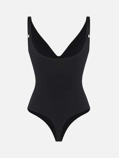 V Neck Tummy Control Shaping Bodysuit