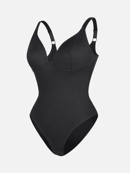 V Neck Tummy Control Shaping Bodysuit