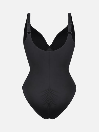 V Neck Tummy Control Shaping Bodysuit