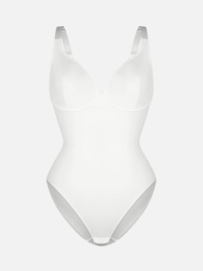 V Neck Tummy Control Shaping Bodysuit