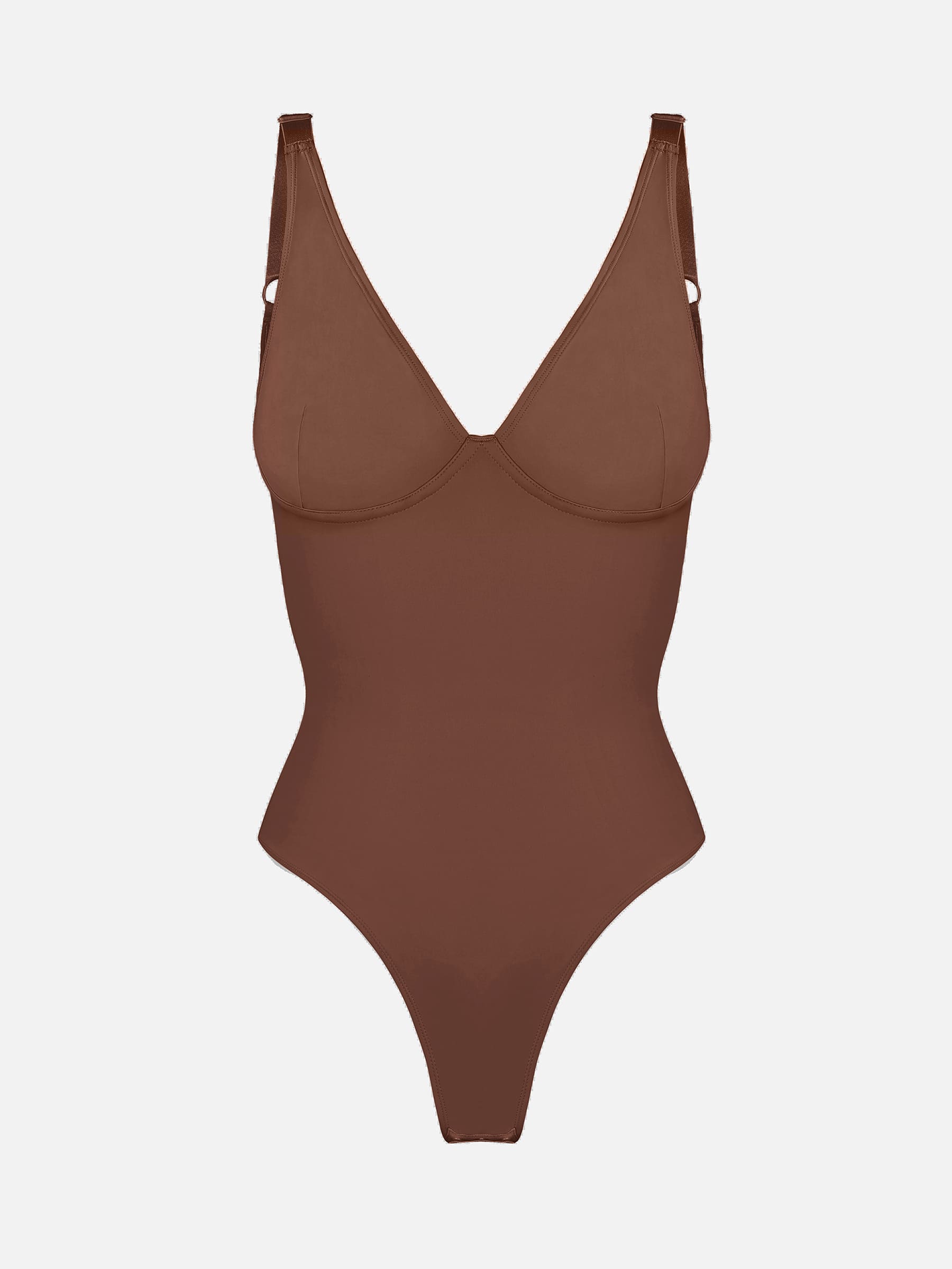 V Neck Tummy Control Shaping Bodysuit