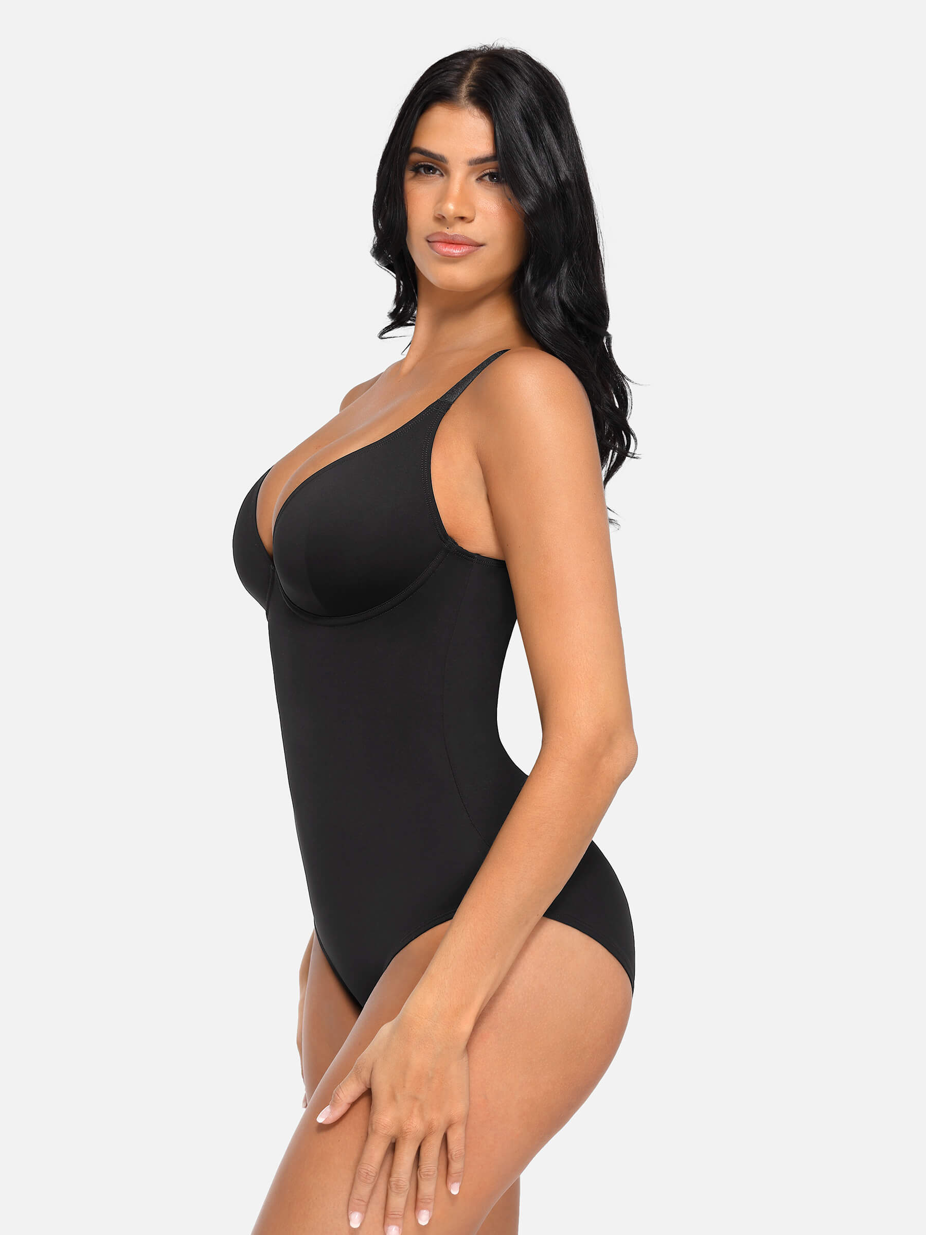 V Neck Tummy Control Shaping Bodysuit