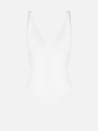 V Neck Tummy Control Shaping Bodysuit