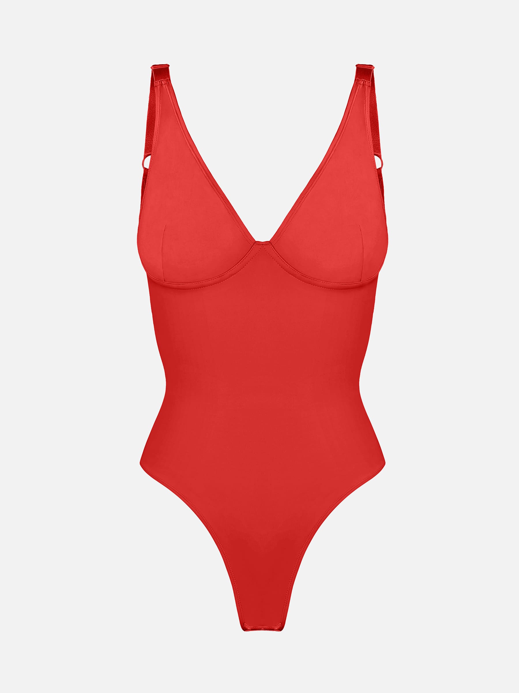 V Neck Tummy Control Shaping Bodysuit