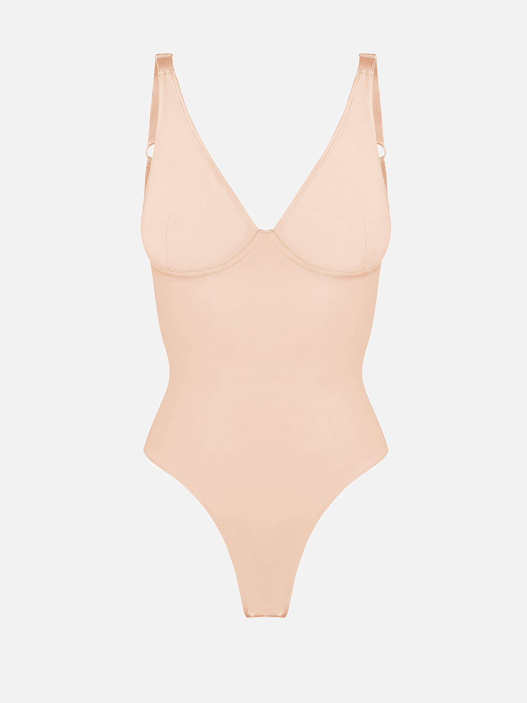 V Neck Tummy Control Shaping Bodysuit