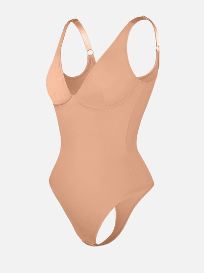 V Neck Tummy Control Shaping Bodysuit