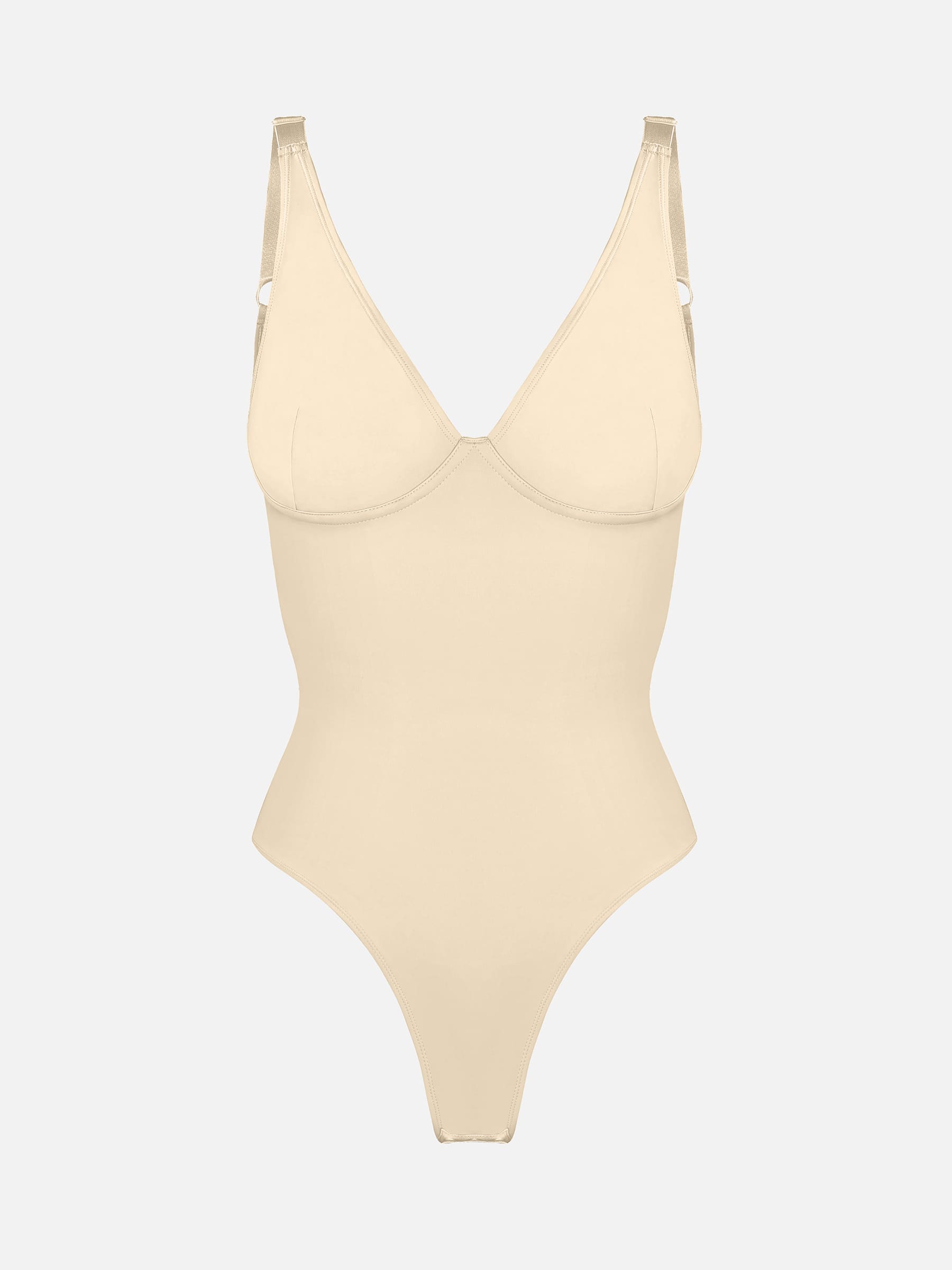 V Neck Tummy Control Shaping Bodysuit